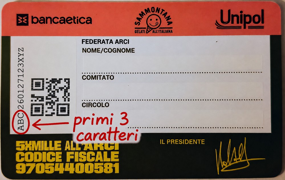 Tessera ARCI